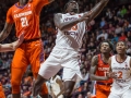 January 4, 2020: Virginia Tech Hokies guard Tyrece Radford (23) shoots from under the basket during NCAA basketball action between the Clemson Tigers and the Virginia Tech Hokies at Cassell Coliseum Blacksburg, VA. Jonathan Huff/CSM