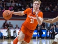 January 4, 2020: Clemson Tigers guard Wells Hoag (31) drives into the Virginia Tech lane during NCAA basketball action between the Clemson Tigers and the Virginia Tech Hokies at Cassell Coliseum Blacksburg, VA. Jonathan Huff/CSM