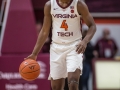 January 4, 2020: Virginia Tech Hokies guard Nahiem Alleyne (4) brings the ball up the court during NCAA basketball action between the Clemson Tigers and the Virginia Tech Hokies at Cassell Coliseum Blacksburg, VA. Jonathan Huff/CSM