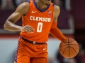 January 4, 2020: Clemson Tigers guard Clyde Trapp (0) brings the ball up court during NCAA basketball action between the Clemson Tigers and the Virginia Tech Hokies at Cassell Coliseum Blacksburg, VA. Jonathan Huff/CSM