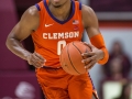 January 4, 2020: Clemson Tigers guard Clyde Trapp (0) runs the Clemson offense during NCAA basketball action between the Clemson Tigers and the Virginia Tech Hokies at Cassell Coliseum Blacksburg, VA. Jonathan Huff/CSM