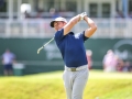 May 7, 2018: Xander Schauffele hits his first shot on the 18th hole during the third round of A Military Tribute at The Greenbrier in White Sulphur Springs, WV. Jonathan Huff/CSM
