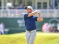May 7, 2018: Xander Schauffele hits his first shot on the 18th hole during the third round of A Military Tribute at The Greenbrier in White Sulphur Springs, WV. Jonathan Huff/CSM