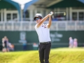May 7, 2018: Kevin Na hits his first shot on the 18th hole during the third round of A Military Tribute at The Greenbrier in White Sulphur Springs, WV. Jonathan Huff/CSM