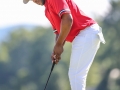 May 7, 2018: Harold Varner III putts for birdie on the 17th hole during the third round of A Military Tribute at The Greenbrier in White Sulphur Springs, WV. Jonathan Huff/CSM
