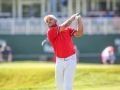 May 7, 2018: Harold Varner III watches his first shot from the tee box on the 18th hole during the third round of A Military Tribute at The Greenbrier in White Sulphur Springs, WV. Jonathan Huff/CSM