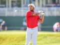 May 7, 2018: Harold Varner III watches his first shot from the tee box on the 18th hole during the third round of A Military Tribute at The Greenbrier in White Sulphur Springs, WV. Jonathan Huff/CSM