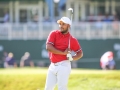 May 7, 2018: Harold Varner III watches his first shot from the tee box on the 18th hole during the third round of A Military Tribute at The Greenbrier in White Sulphur Springs, WV. Jonathan Huff/CSM