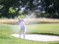 May 7, 2018: Jason Kokrak hits out of the bunker on the 17th hole during the third round of A Military Tribute at The Greenbrier in White Sulphur Springs, WV. Jonathan Huff/CSM