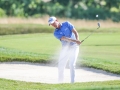 May 7, 2018: Webb Simpson hits out of the bunker on the 17th hole during the third round of A Military Tribute at The Greenbrier in White Sulphur Springs, WV. Jonathan Huff/CSM