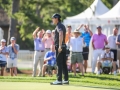 May 7, 2018: The crowd reacts to Kelly Kraft missing a putt for birdie on the 17th green during the third round of A Military Tribute at The Greenbrier in White Sulphur Springs, WV. Jonathan Huff/CSM