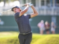 May 7, 2018: Kelly Kraft watches his first shot from the tee box on the 18th hole during the third round of A Military Tribute at The Greenbrier in White Sulphur Springs, WV. Jonathan Huff/CSM