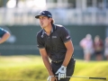 May 7, 2018: Kelly Kraft reacts to his first shot from the tee box on the 18th hole during the third round of A Military Tribute at The Greenbrier in White Sulphur Springs, WV. Jonathan Huff/CSM