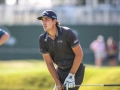 May 7, 2018: Kelly Kraft reacts to his first shot from the tee box on the 18th hole during the third round of A Military Tribute at The Greenbrier in White Sulphur Springs, WV. Jonathan Huff/CSM