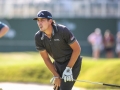 May 7, 2018: Kelly Kraft reacts to his first shot from the tee box on the 18th hole during the third round of A Military Tribute at The Greenbrier in White Sulphur Springs, WV. Jonathan Huff/CSM
