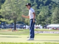 May 8, 2018: Kevin Na fit pumps after making his final putt on the 18th green. Kevin Na wins the A Military Tribute at The Greenbrier finishing 19 under par in White Sulphur Springs, WV. Jonathan Huff/CSM