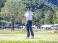 May 8, 2018: Kevin Na fit pumps after making his final putt on the 18th green. Kevin Na wins the A Military Tribute at The Greenbrier finishing 19 under par in White Sulphur Springs, WV. Jonathan Huff/CSM