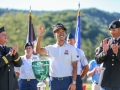 May 8, 2018: Kevin Na waves to fans after winning the A Military Tribute at The Greenbrier finishing 19 under par in White Sulphur Springs, WV. Jonathan Huff/CSM