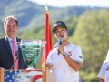 May 8, 2018: Kevin Na speaks to fans after winning the A Military Tribute at The Greenbrier finishing 19 under par in White Sulphur Springs, WV. Jonathan Huff/CSM