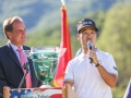 May 8, 2018: Kevin Na speaks to fans after winning the A Military Tribute at The Greenbrier finishing 19 under par in White Sulphur Springs, WV. Jonathan Huff/CSM