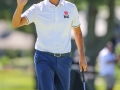 May 8, 2018: Kevin Na waves to fans after making a putt for birdie on the 10th green. Kevin Na wins the A Military Tribute at The Greenbrier finishing 19 under par in White Sulphur Springs, WV. Jonathan Huff/CSM