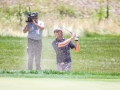 May 8, 2018: Lanto Griffin hits out of the bunker on the 15th hole during the final round of A Military Tribute at The Greenbrier in White Sulphur Springs, WV. Jonathan Huff/CSM
