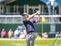 May 8, 2018: Lanto Griffin watches his first shot from the 18th tee box during the final round of A Military Tribute at The Greenbrier in White Sulphur Springs, WV. Jonathan Huff/CSM
