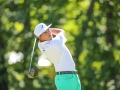May 8, 2018: Joel Dahmen watches his drive from the 16th tee box during the final round of A Military Tribute at The Greenbrier in White Sulphur Springs, WV. Jonathan Huff/CSM