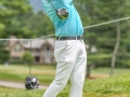 May 5, 2018: Anirban Lahiri watches his drive on the 8th hole during the opening round of A Military Tribute at The Greenbrier in White Sulphur Springs, WV. Jonathan Huff/CSM