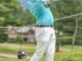 May 5, 2018: Anirban Lahiri watches his drive on the 8th hole during the opening round of A Military Tribute at The Greenbrier in White Sulphur Springs, WV. Jonathan Huff/CSM