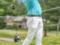 May 5, 2018: Anirban Lahiri watches his drive on the 8th hole during the opening round of A Military Tribute at The Greenbrier in White Sulphur Springs, WV. Jonathan Huff/CSM