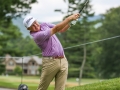 May 5, 2018: Zac Blair watches his drive on the 8th hole during the opening round of A Military Tribute at The Greenbrier in White Sulphur Springs, WV. Jonathan Huff/CSM