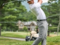May 5, 2018: J.T. Poston watches his drive on the 8th hole during the opening round of A Military Tribute at The Greenbrier in White Sulphur Springs, WV. Jonathan Huff/CSM