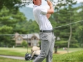 May 5, 2018: J.T. Poston watches his drive on the 8th hole during the opening round of A Military Tribute at The Greenbrier in White Sulphur Springs, WV. Jonathan Huff/CSM