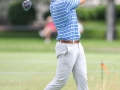 May 5, 2018: Brandon Harkins watches his drive on the 11th hole during the opening round of A Military Tribute at The Greenbrier in White Sulphur Springs, WV. Jonathan Huff/CSM