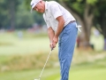 May 5, 2018: Ken Duke watches his putt on the 10th green during the opening round of A Military Tribute at The Greenbrier in White Sulphur Springs, WV. Jonathan Huff/CSM