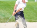 May 5, 2018: Phil Mickelson chips out of the bunker on the 8th hole during the opening round of A Military Tribute at The Greenbrier in White Sulphur Springs, WV. Jonathan Huff/CSM
