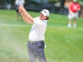 May 5, 2018: Phil Mickelson chips out of the bunker on the 8th hole during the opening round of A Military Tribute at The Greenbrier in White Sulphur Springs, WV. Jonathan Huff/CSM