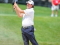 May 5, 2018: Phil Mickelson chips out of the bunker on the 8th hole during the opening round of A Military Tribute at The Greenbrier in White Sulphur Springs, WV. Jonathan Huff/CSM