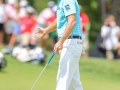 May 5, 2018: Brandt Snedeker waves to fans after making a birdie putt on the 10th hole during the opening round of A Military Tribute at The Greenbrier in White Sulphur Springs, WV. Jonathan Huff/CSM