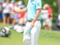 May 5, 2018: Brandt Snedeker waves to fans after making a birdie putt on the 10th hole during the opening round of A Military Tribute at The Greenbrier in White Sulphur Springs, WV. Jonathan Huff/CSM