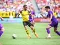 July 22, 2018: Borussia Dortmund midfielder Mahmoud Dahoud (19) and Liverpool midfielder Curtis Jones (48) fight for the ball during International Champions Cup action between the Liverpool FC vs Borussia Dortmund in Charlotte, NC. Jonathan Huff/CSM