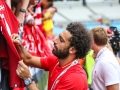 July 22, 2018: Liverpool midfielder Mohamed Salah (11) signs for fans after International Champions Cup action between the Liverpool FC vs Borussia Dortmund in Charlotte, NC. Jonathan Huff/CSM