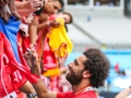 July 22, 2018: Liverpool midfielder Mohamed Salah (11) signs for fans after International Champions Cup action between the Liverpool FC vs Borussia Dortmund in Charlotte, NC. Jonathan Huff/CSM