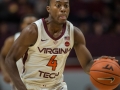 November 16, 2019: Virginia Tech Hokies guard Nahiem Alleyne (4) brings the ball up the court during NCAA basketball action between the Lehigh University Mountain Hawks and the Virginia Tech Hokies at Cassell Coliseum Blacksburg, VA.  Jonathan Huff/CSM