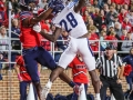 October 19, 2019: Maine Black Bears defensive back Shaquille St-Lot (28) goes up high to breakup a Liberty pass to the end zone during NCAA football action between the Maine Black Bears and the Liberty Flames at Williams Stadium in Lynchburg, VA. Jonathan Huff/CSM