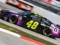 March 24, 2019: Monster Energy NASCAR Cup Series driver Jimmie Johnson (48) drives off turn three during the STP 500 in Ridgeway, VA. Jonathan Huff/CSM