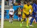 June 23, 2019: Mexico defender Fernando Navarro (19) celebrates scoring the third goal of the CONCACAF Gold Cup soccer match between Martinique  and Mexico held at Bank of America Stadium in Charlotte, NC. Jonathan Huff/CSM