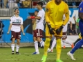 June 23, 2019: Mexico defender Fernando Navarro (19) celebrates scoring the third goal of the CONCACAF Gold Cup soccer match between Martinique  and Mexico held at Bank of America Stadium in Charlotte, NC. Jonathan Huff/CSM