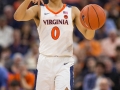 December  29, 2019: Virginia Cavaliers guard Kihei Clark (0) calls an offensive play during NCAA basketball action between the Navy Midshipmen and the Virginia Cavaliers at John Paul Jones Arena Charlottesville, VA. Jonathan Huff/CSM